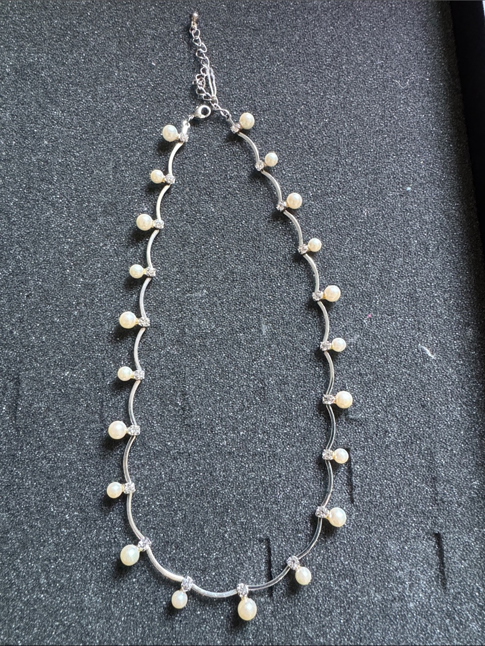 Classic Silver Pearl Drop Necklace - Women Jewelry